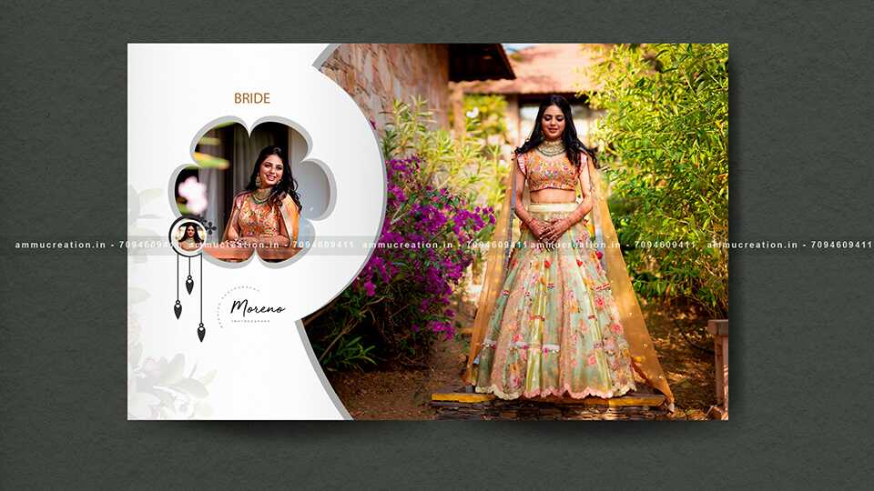AMMU CREATION | 2025 new wedding album PSD template – 15x24 inches, editable design