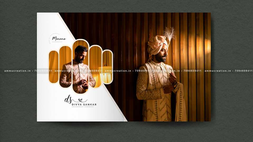AMMU CREATION | Modern 2025 wedding album layout in high-quality PSD format